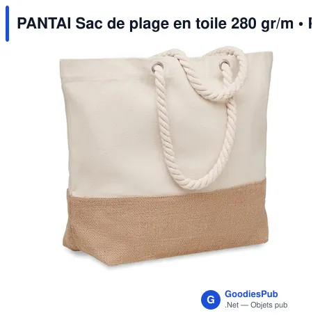 PANTAI Sac de plage en toile 280 gr/m