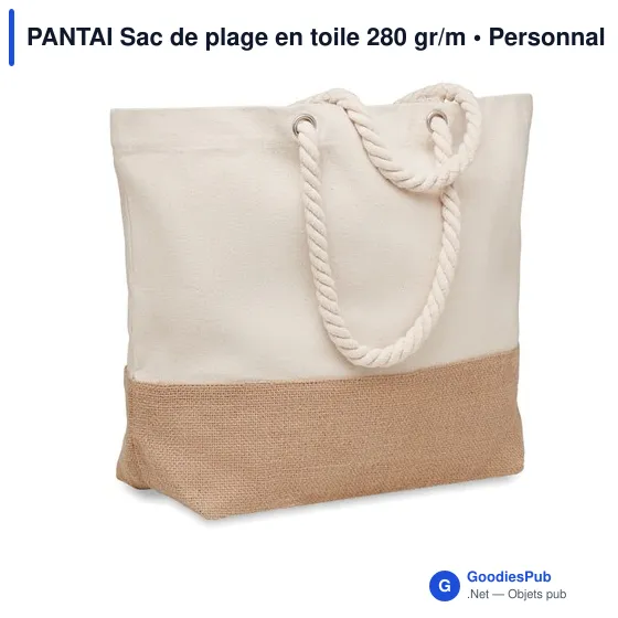 PANTAI Sac de plage en toile 280 gr/m - Image 1