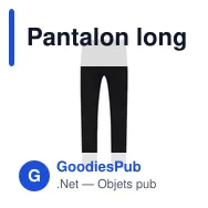 Pantalon long unisexe personnalisable en coton - Kianaavec logo - Miniature 1