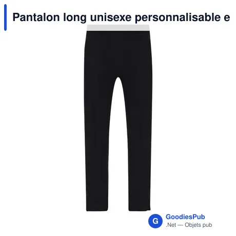 Pantalon long unisexe personnalisable en coton - Kianaavec logo