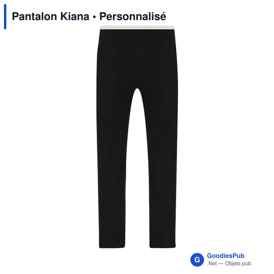 Pantalon long unisexe personnalisable en coton - Kianaavec logo - Image 1