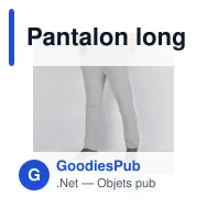 Pantalon long unisexe personnalisable en coton - Kianaavec logo - Miniature 12