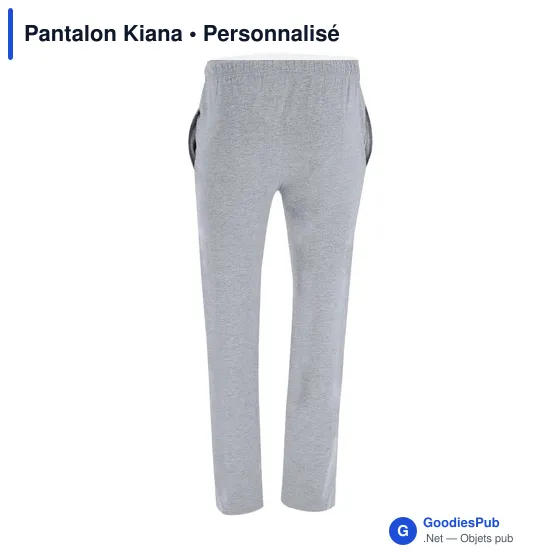 Pantalon long unisexe personnalisable en coton - Kianaavec logo - Image 9