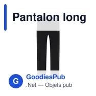 Pantalon long personnalisable Starsky avec logo - bleu marine - Miniature 1