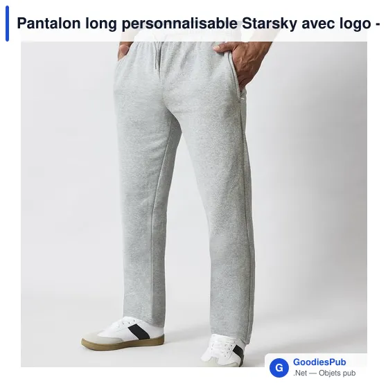 Pantalon long personnalisable Starsky avec logo - bleu marine - Image 2