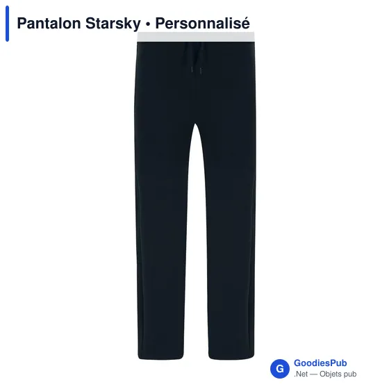 Pantalon long personnalisable Starsky avec logo - bleu marine - Image 11