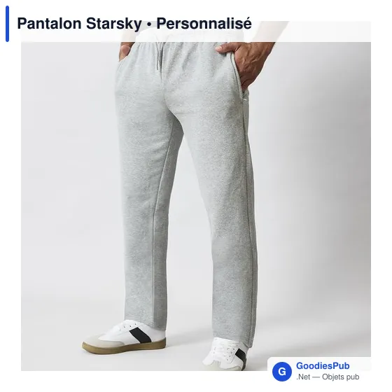 Pantalon long personnalisable Starsky avec logo - bleu marine - Image 12