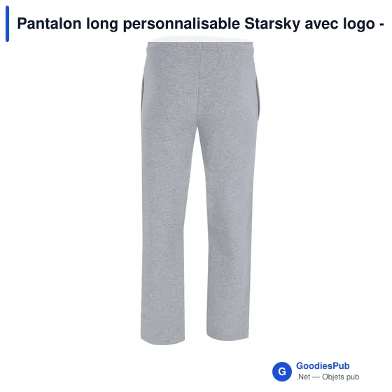 Pantalon long personnalisable Starsky avec logo - bleu marine - Image 3