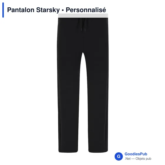 Pantalon long personnalisable Starsky avec logo - bleu marine - Image 6