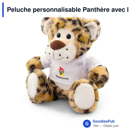 Peluche personnalisable Panthère avec logo - Kerry