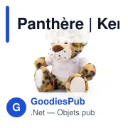 Peluche personnalisable Panthère avec logo - Kerry - Miniature 2