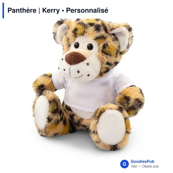 Peluche personnalisable Panthère avec logo - Kerry - Image 2