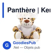 Peluche personnalisable Panthère avec logo - Kerry - Miniature 4