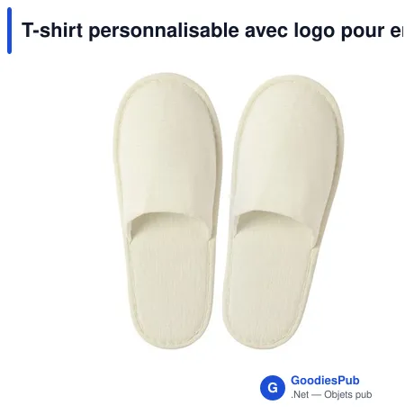 T-shirt personnalisable avec logo pour entreprise - modèle Pantoufle