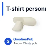 T-shirt personnalisable avec logo pour entreprise - modèle Pantoufle - Miniature 4