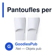 Pantoufles personnalisables Tarkun avec logo - Confort unisexe - Miniature 1