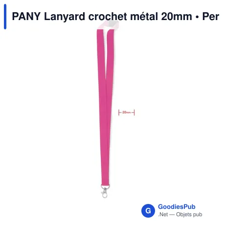 PANY Lanyard crochet métal 20mm