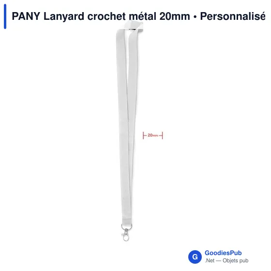 PANY Lanyard crochet métal 20mm - Image 5