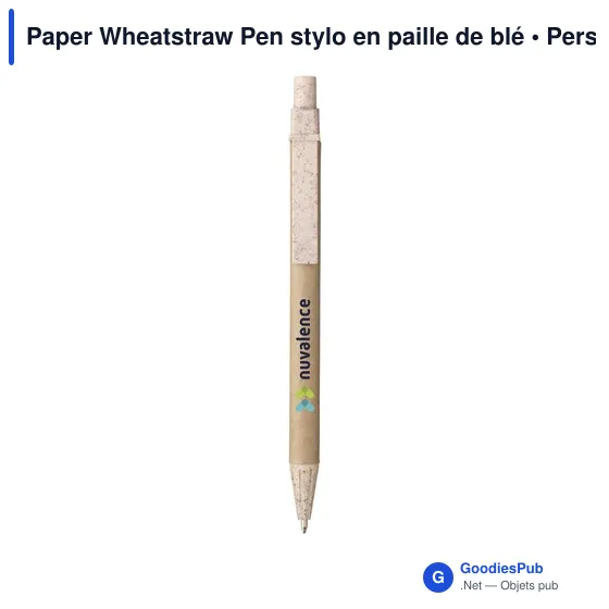 Stylo bille personnalisable en paille de blé avec logo - Image 5