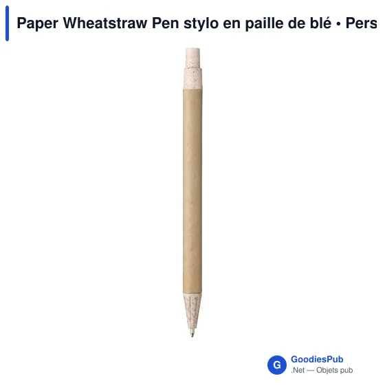 Stylo bille personnalisable en paille de blé avec logo - Image 6