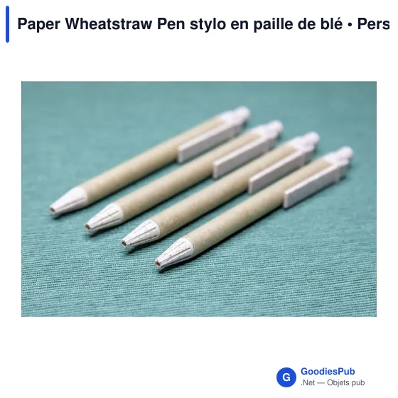 Stylo bille personnalisable en paille de blé avec logo - Image 8