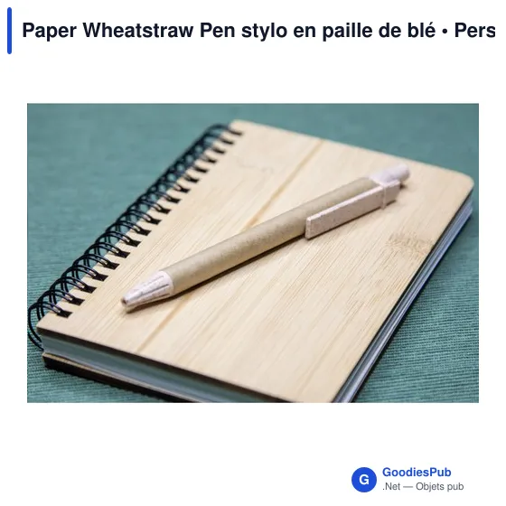 Stylo bille personnalisable en paille de blé avec logo - Image 9