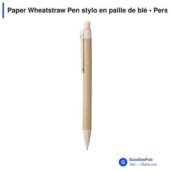 Stylo bille personnalisable en paille de blé avec logo - Image 10