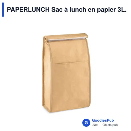 PAPERLUNCH Sac à lunch en papier 3L.