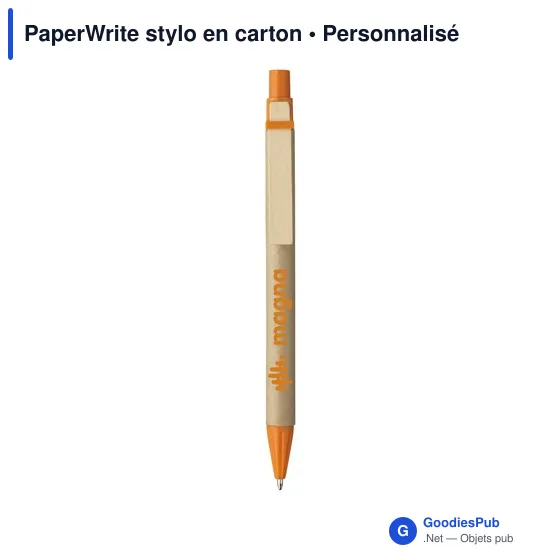 Stylo bille personnalisable en carton avec logo - PaperWrite - Image 12