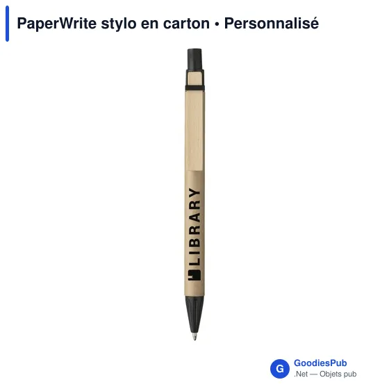 Stylo bille personnalisable en carton avec logo - PaperWrite - Image 3