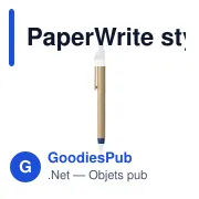 Stylo bille personnalisable en carton avec logo - PaperWrite - Miniature 7