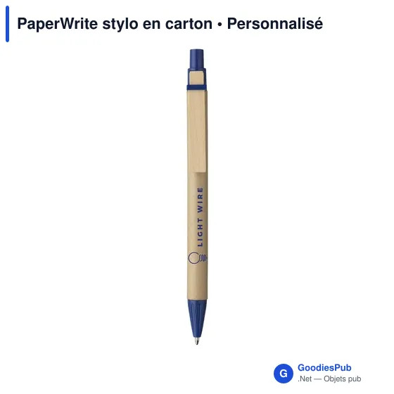 Stylo bille personnalisable en carton avec logo - PaperWrite - Image 9