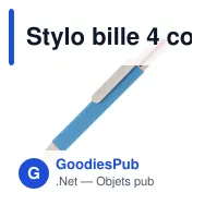 Stylo bille 4 couleurs personnalisable en papier avec logo - Miniature 2