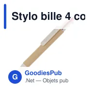 Stylo bille 4 couleurs personnalisable en papier avec logo - Miniature 4