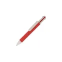 Variante Rouge - Stylo bille 4 couleurs personnalisable en papier avec logo