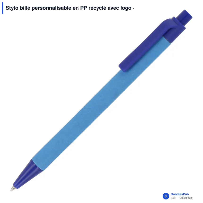 Stylo bille personnalisable en PP recyclé avec logo - R-PP - Image 2