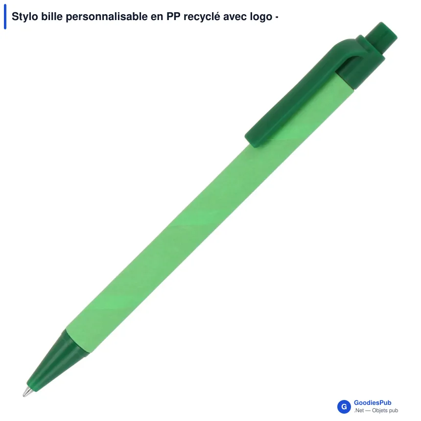 Stylo bille personnalisable en PP recyclé avec logo - R-PP - Image 3