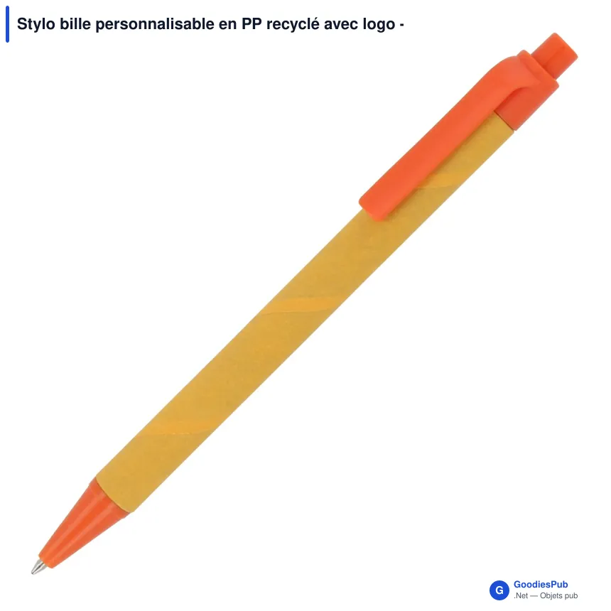 Stylo bille personnalisable en PP recyclé avec logo - R-PP - Image 5