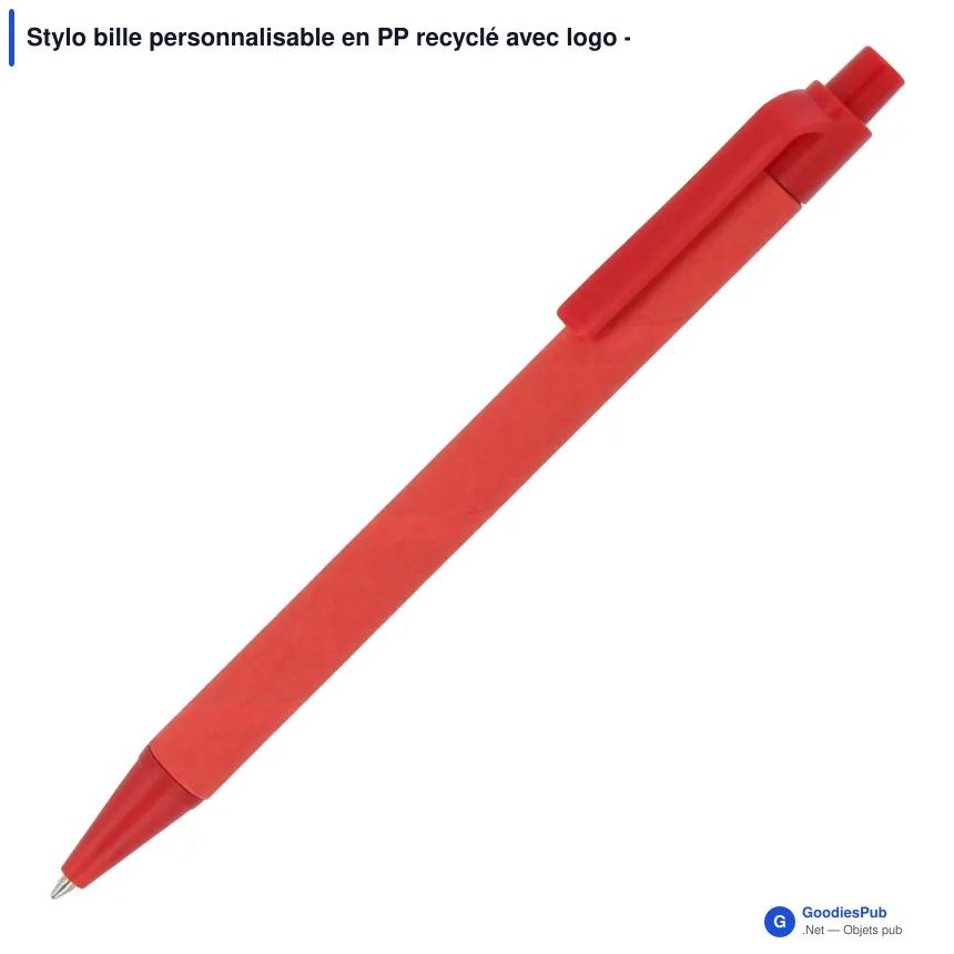 Stylo bille personnalisable en PP recyclé avec logo - R-PP - Image 6