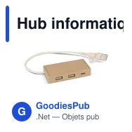 Hub informatique personnalisable en papier recyclé avec logo - Bio-papier - Miniature 2