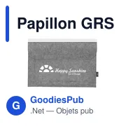Étui pour ordinateur portable personnalisable avec logo - Papillon GRS RPET - Miniature 1