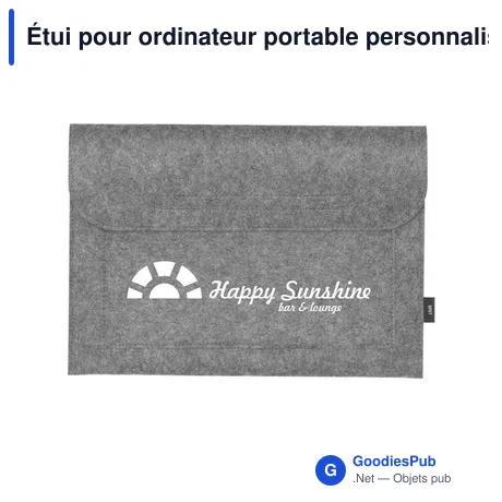 Étui pour ordinateur portable personnalisable avec logo - Papillon GRS RPET