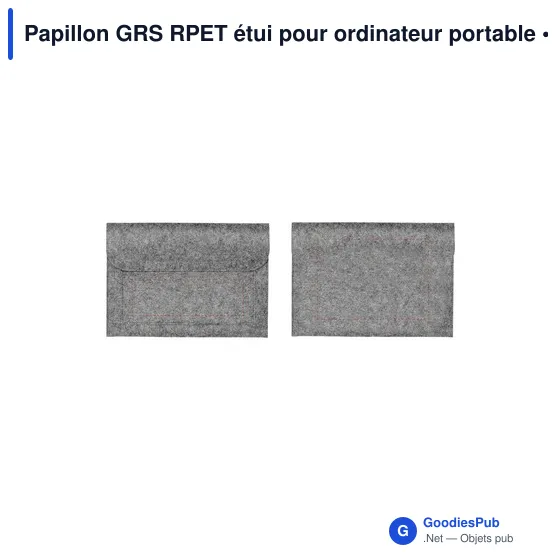 Étui pour ordinateur portable personnalisable avec logo - Papillon GRS RPET - Image 4