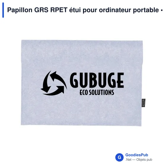 Étui pour ordinateur portable personnalisable avec logo - Papillon GRS RPET - Image 9