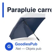 Parapluie carré automatique personnalisable 27 pouces avec logo - Deluxe - Miniature 2