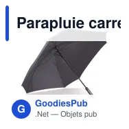 Parapluie carré automatique personnalisable 27 pouces avec logo - Deluxe - Miniature 4