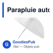Parapluie automatique en PVC  Denise - Miniature 1