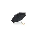 Variante Noir - Parapluie canne personnalisable 23 pouces en R-PET et bois avec logo - Bâton