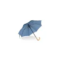 Variante Bleu foncé - Parapluie canne personnalisable 23 pouces en R-PET et bois avec logo - Bâton