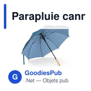 Parapluie canne personnalisable 25 pouces R-PET poignée droite avec logo - Bâton - Miniature 2